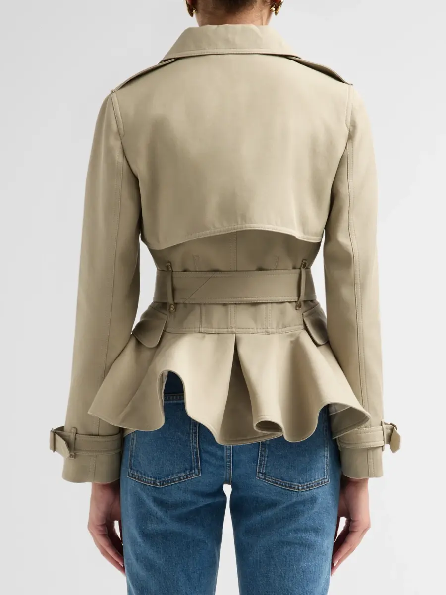 Burberry Women's Pembury Peplum Short Trench | Thumbnail 3