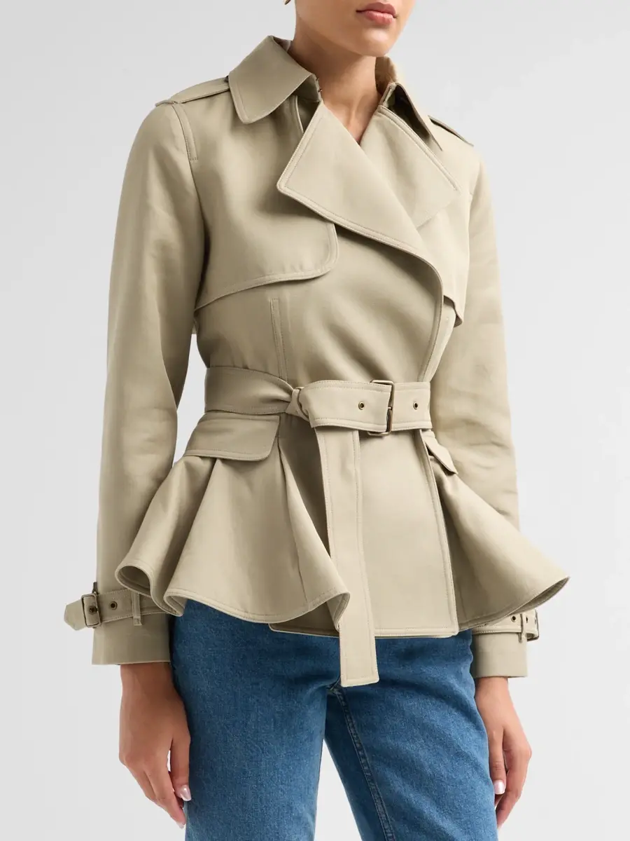Burberry Women's Pembury Peplum Short Trench | Thumbnail 4