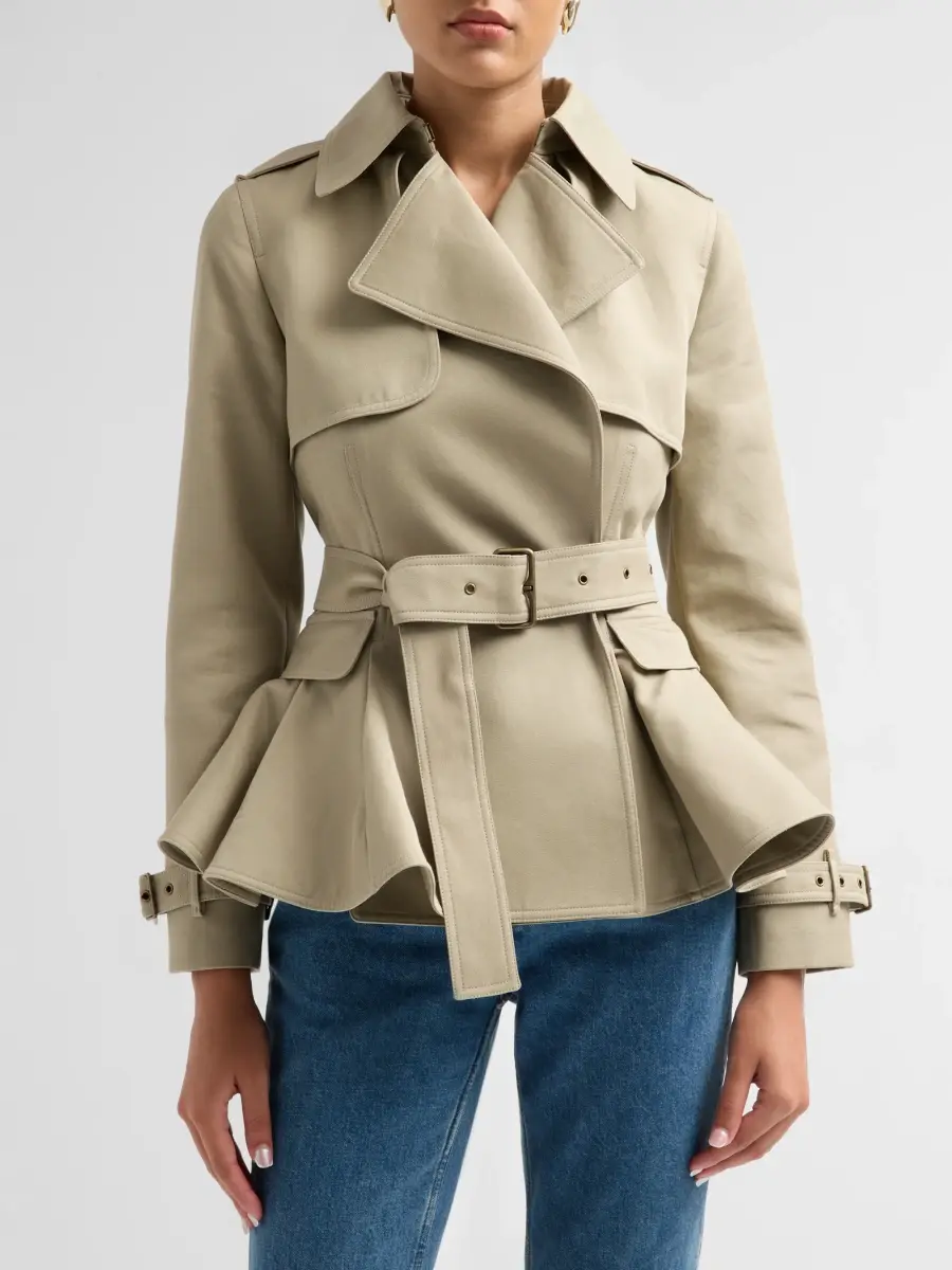 Burberry Women's Pembury Peplum Short Trench | Thumbnail 5