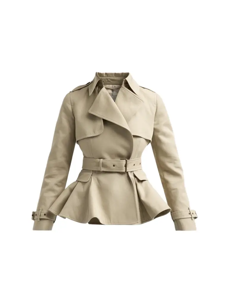 Burberry Women's Pembury Peplum Short Trench