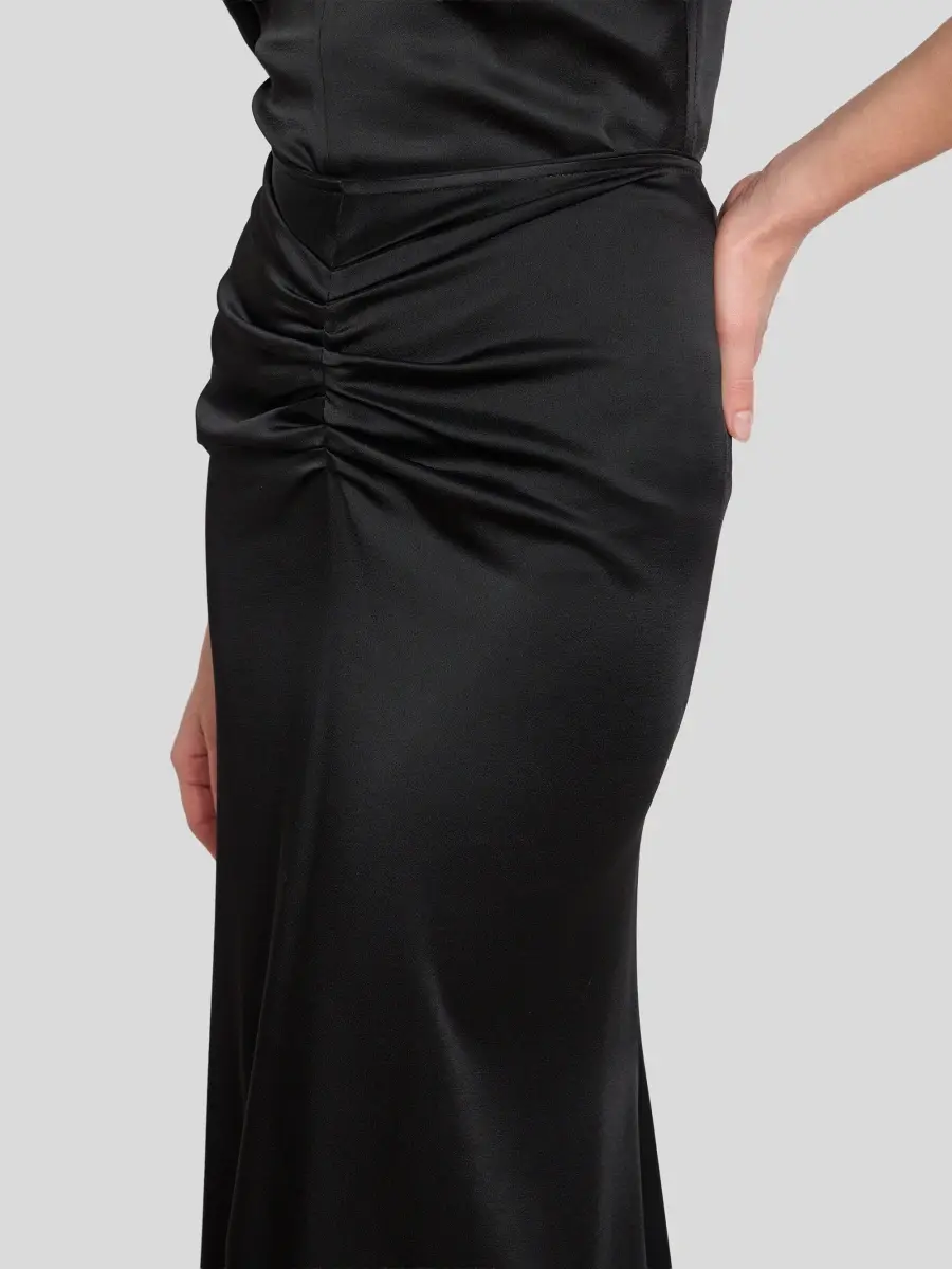 Victoria Beckham Women's Isabella Satin Ruched Maxi Skirt | Thumbnail 5 Victoria Beckham Women's Isabella Satin Ruched Maxi Skirt | Thumbnail 5
