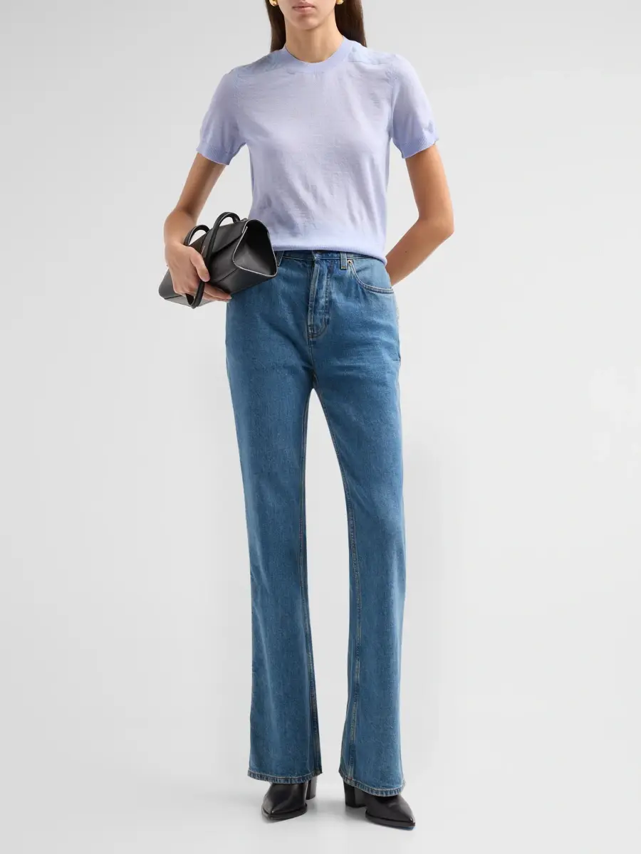 Burberry Women's Winnie Check-Shoulder Wool-Silk Top | Thumbnail 2 Burberry Women's Winnie Check-Shoulder Wool-Silk Top | Thumbnail 2