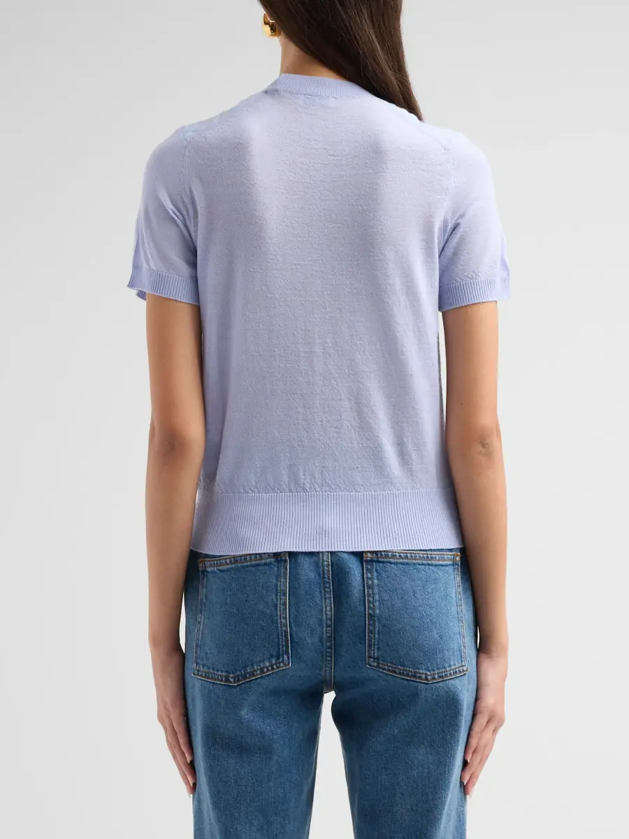 Burberry Women's Winnie Check-Shoulder Wool-Silk Top | Thumbnail 3 Burberry Women's Winnie Check-Shoulder Wool-Silk Top | Thumbnail 3