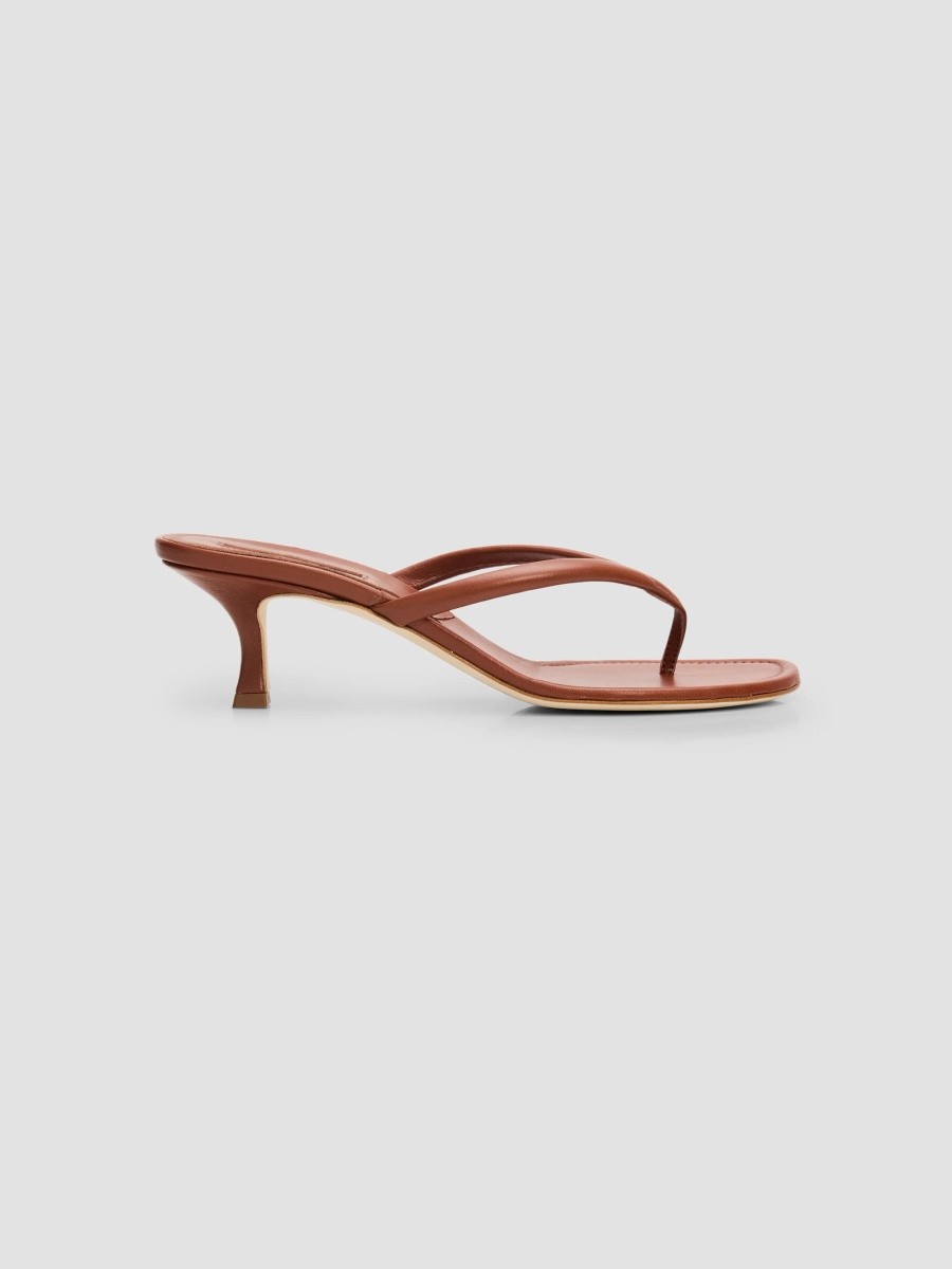 Manolo Blahnik Women's Paterno 50MM Leather Thong Sandals