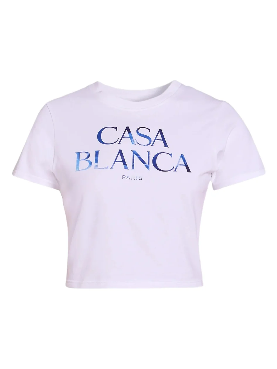 Women's Stacked Logo Cotton Crop T-Shirt Women's Stacked Logo Cotton Crop T-Shirt