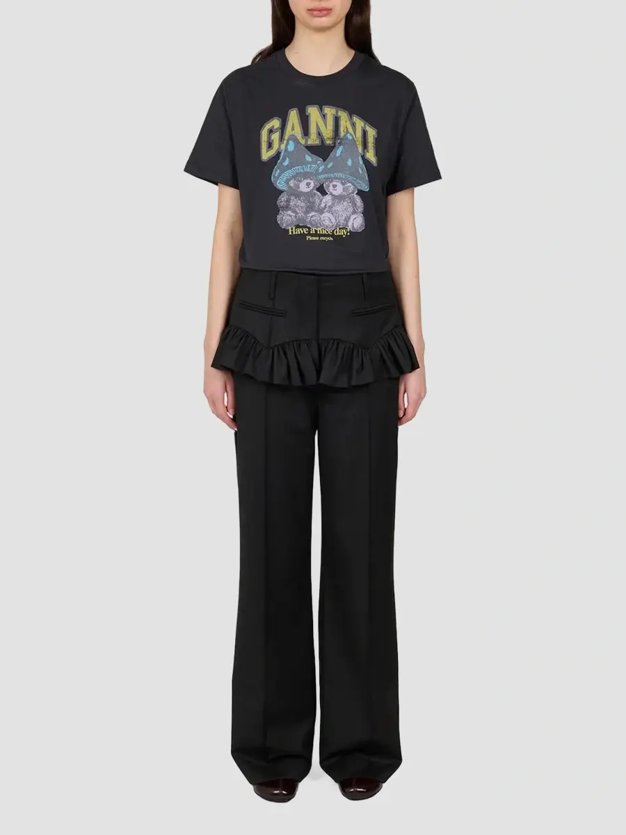Ganni Women's Calendered Skirt Pants | Thumbnail 2 Ganni Women's Calendered Skirt Pants | Thumbnail 2