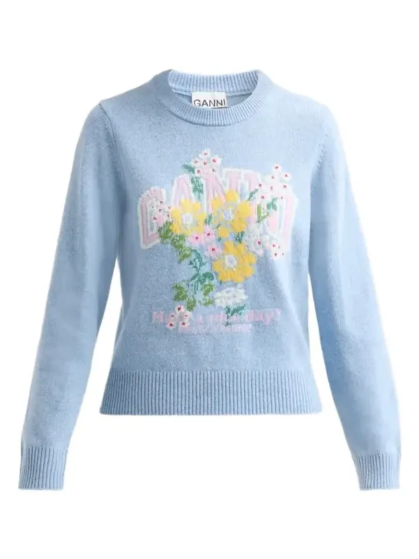 Women's Floral Graphic Wool-Blend Sweater