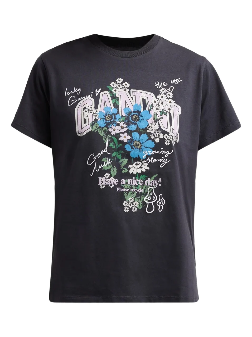 Women's Flower Print Relaxed Crewneck T-Shirt