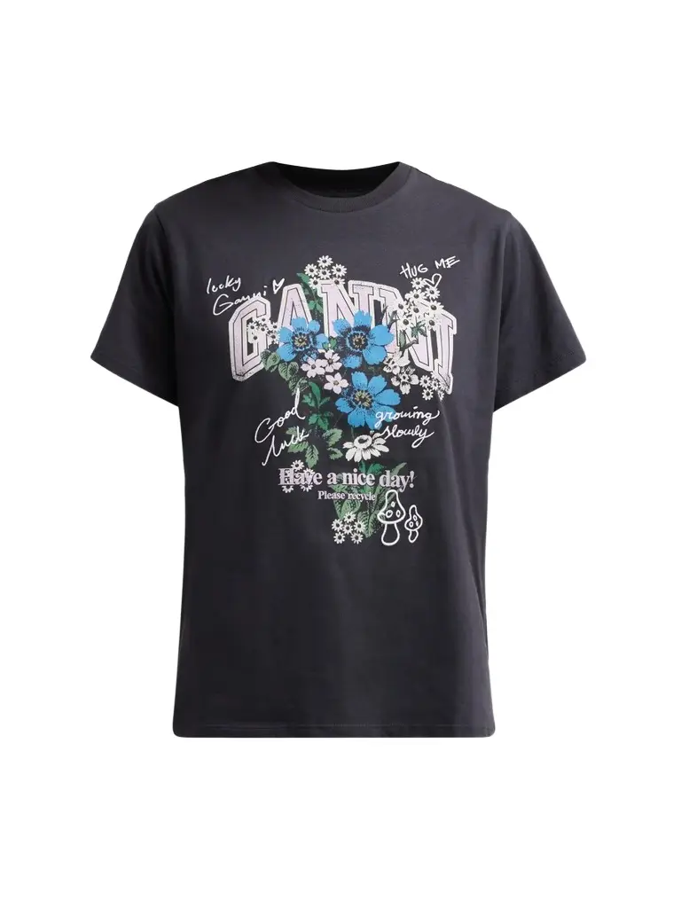 Women's Flower Print Relaxed Crewneck T-Shirt Women's Flower Print Relaxed Crewneck T-Shirt
