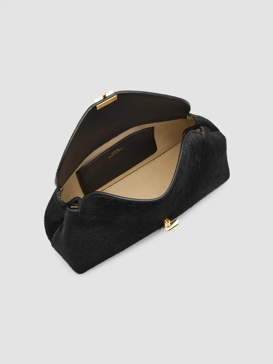 TOTEME Women's Mini T-Lock Pony Hair Clutch | Thumbnail 3