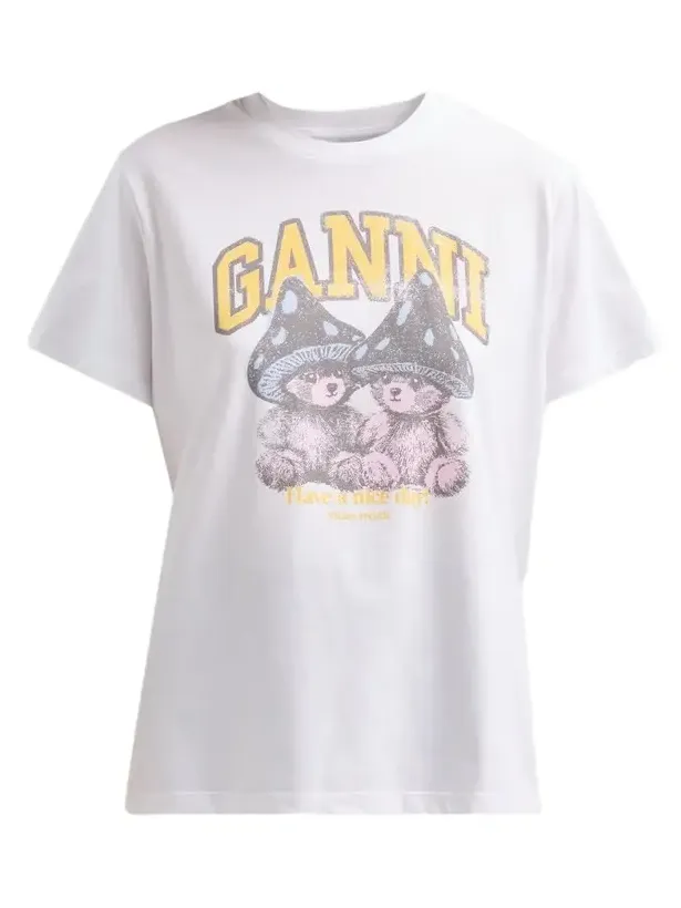 Women's Teddy Mushrooms Relaxed Crewneck T-Shirt