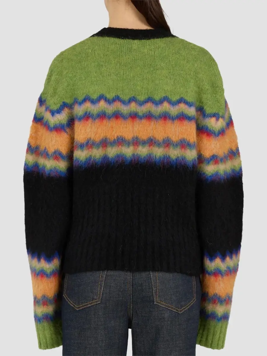 Ganni Women's Fair Isle-Inspired Alpaca-Blend Sweater | Thumbnail 3