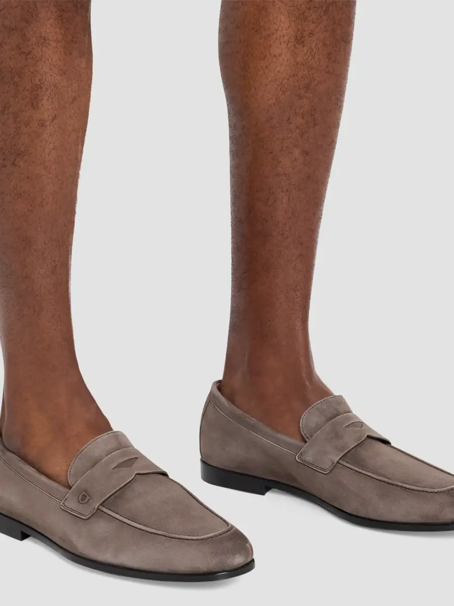 Ferragamo Men's Traversino Suede Moccasin Loafers | Thumbnail 2 Ferragamo Men's Traversino Suede Moccasin Loafers | Thumbnail 2