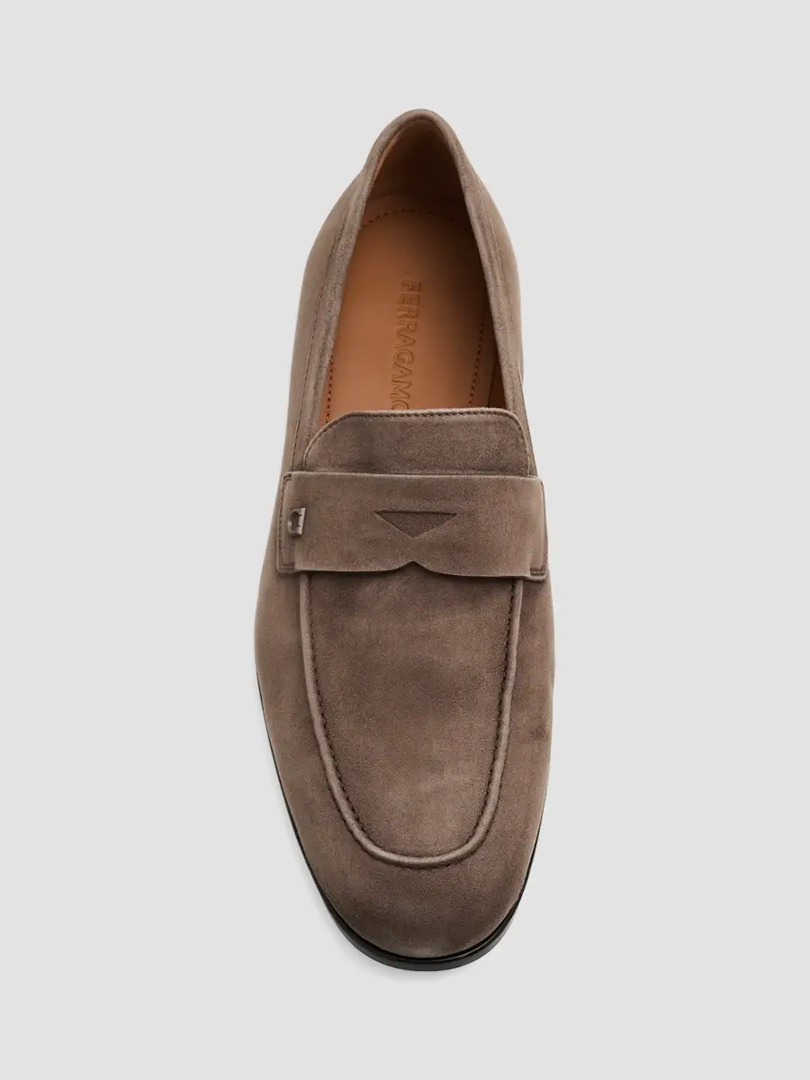 Ferragamo Men's Traversino Suede Moccasin Loafers | Thumbnail 6 Ferragamo Men's Traversino Suede Moccasin Loafers | Thumbnail 6