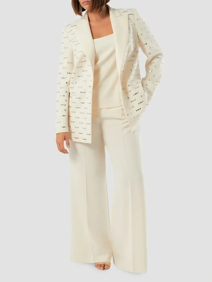 Marina Rinaldi Women's Rhinestone Detail Cady Blazer Jacket | Thumbnail 2 Marina Rinaldi Women's Rhinestone Detail Cady Blazer Jacket | Thumbnail 2