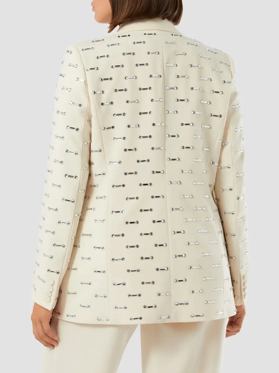 Marina Rinaldi Women's Rhinestone Detail Cady Blazer Jacket | Thumbnail 5 Marina Rinaldi Women's Rhinestone Detail Cady Blazer Jacket | Thumbnail 5