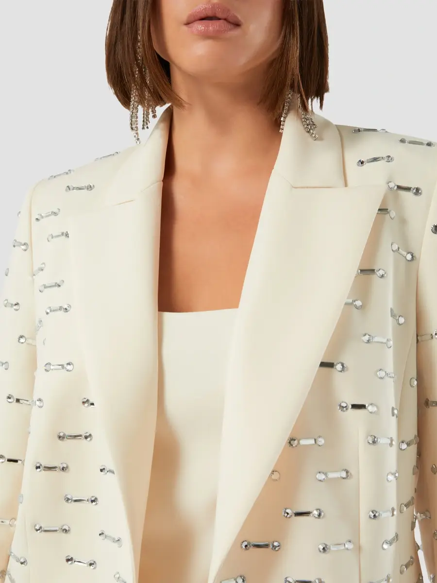 Marina Rinaldi Women's Rhinestone Detail Cady Blazer Jacket | Thumbnail 6 Marina Rinaldi Women's Rhinestone Detail Cady Blazer Jacket | Thumbnail 6