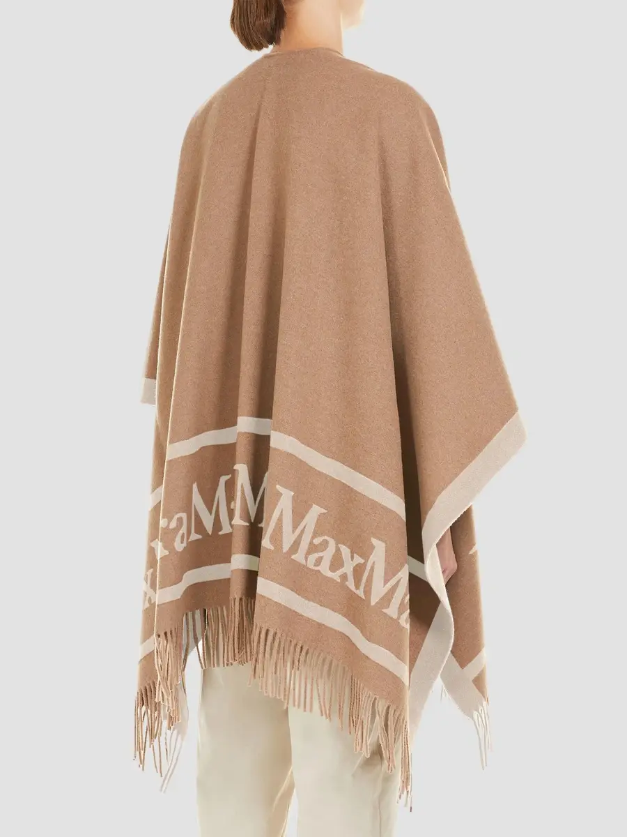 Max Mara Women's Jacquard Wool Poncho | Thumbnail 3 Max Mara Women's Jacquard Wool Poncho | Thumbnail 3