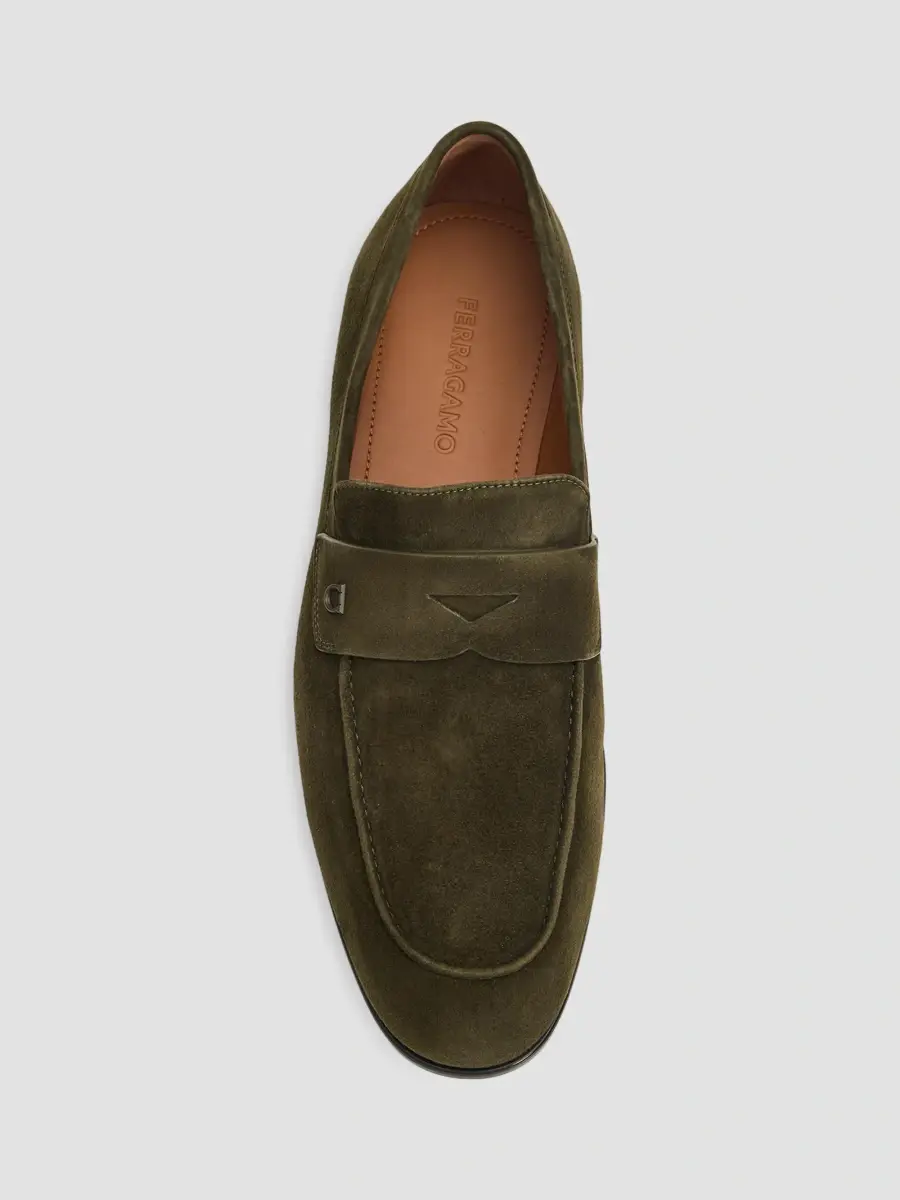 Ferragamo Men's Traversino Suede Moccasin Loafers | Thumbnail 5 Ferragamo Men's Traversino Suede Moccasin Loafers | Thumbnail 5