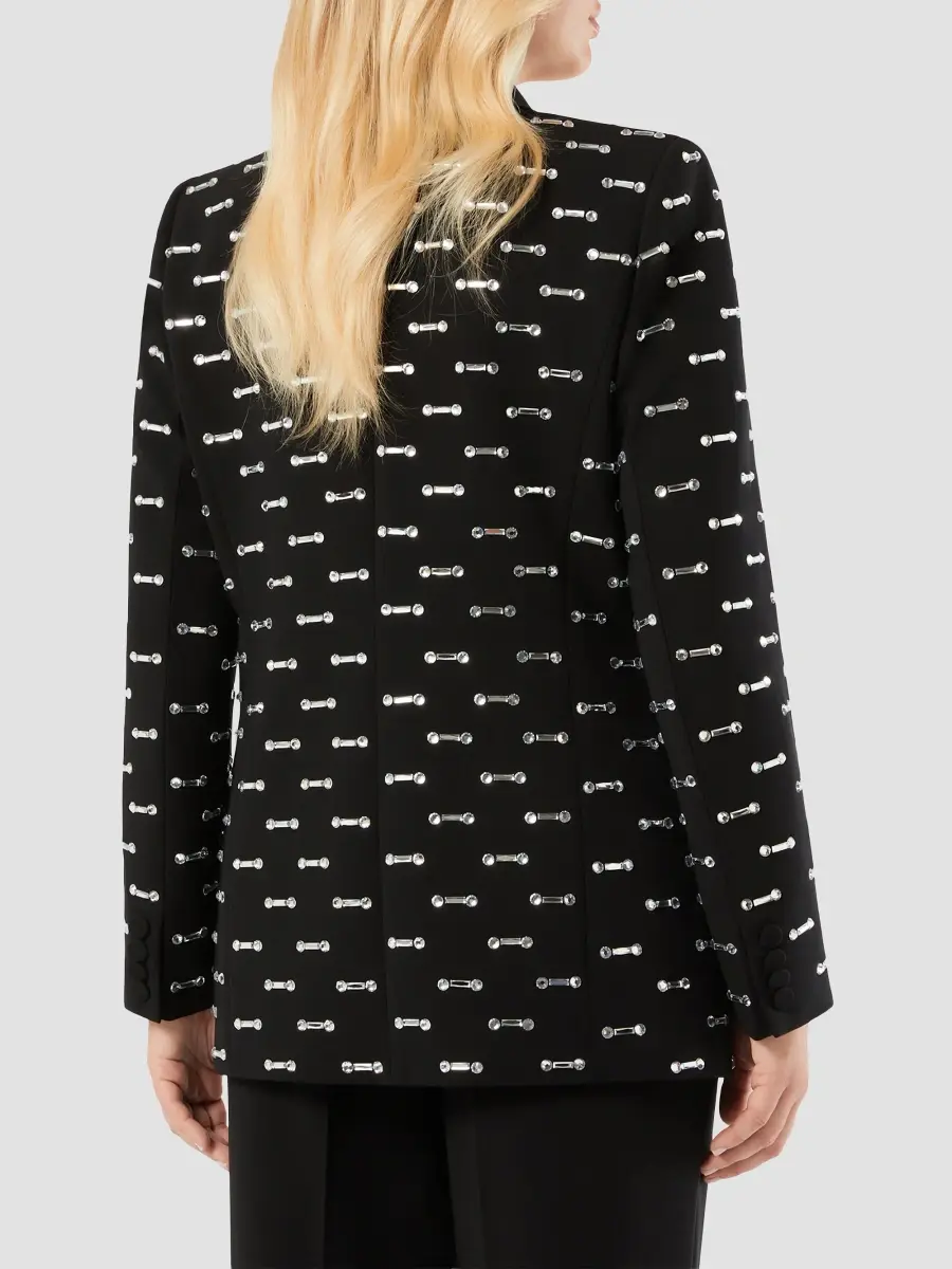 Marina Rinaldi Women's Rhinestone Detail Cady Blazer Jacket | Thumbnail 5 Marina Rinaldi Women's Rhinestone Detail Cady Blazer Jacket | Thumbnail 5