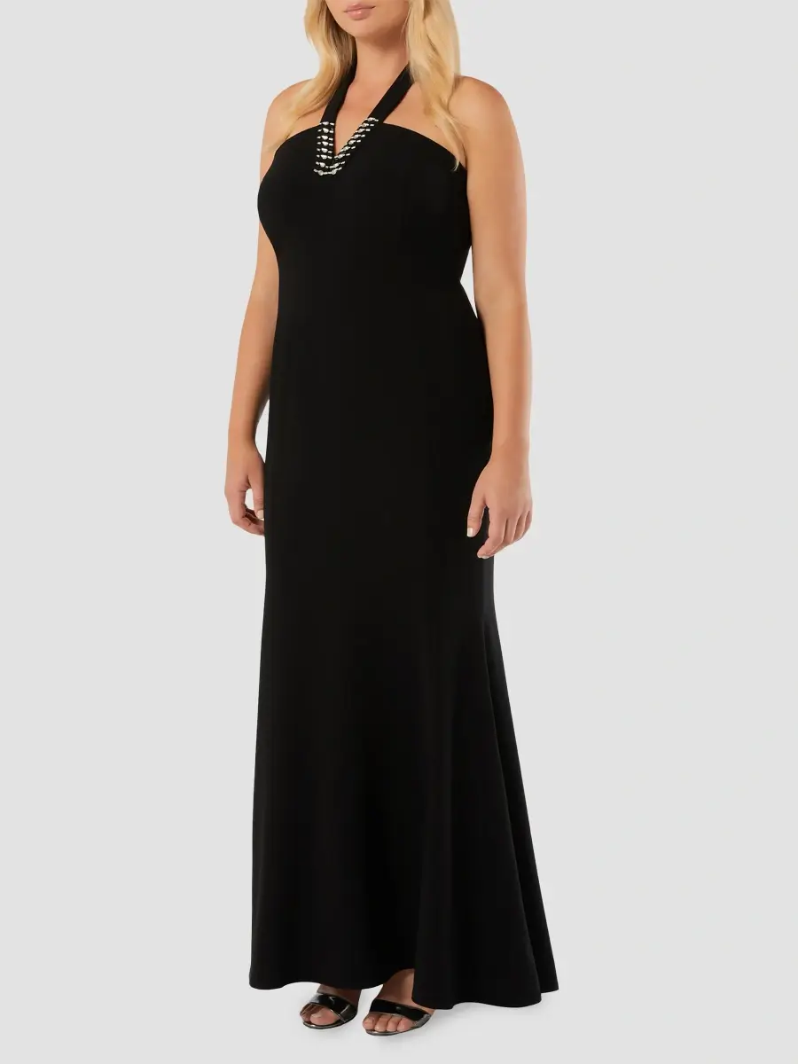 Marina Rinaldi Women's Embroidered Cady Dress and Cape | Thumbnail 2 Marina Rinaldi Women's Embroidered Cady Dress and Cape | Thumbnail 2