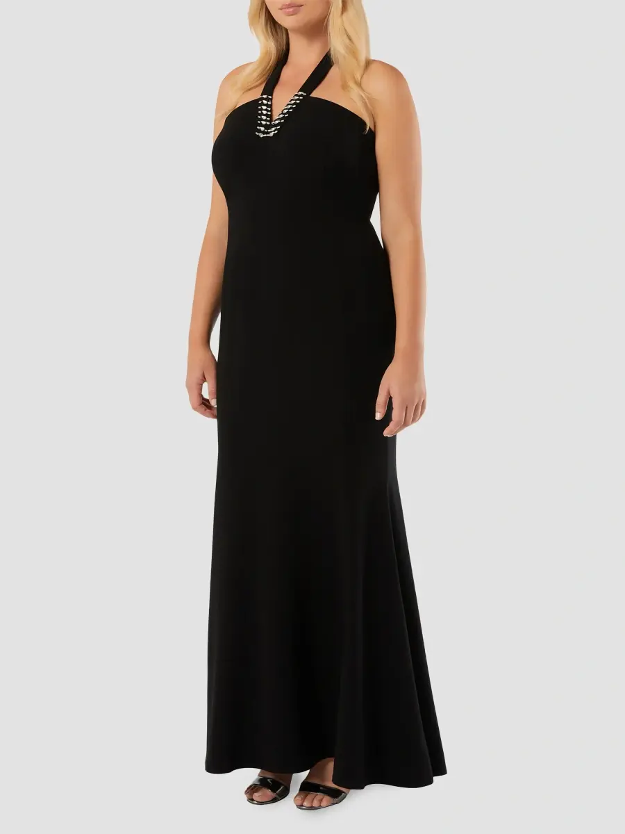 Marina Rinaldi Women's Embroidered Cady Dress and Cape | Thumbnail 4 Marina Rinaldi Women's Embroidered Cady Dress and Cape | Thumbnail 4