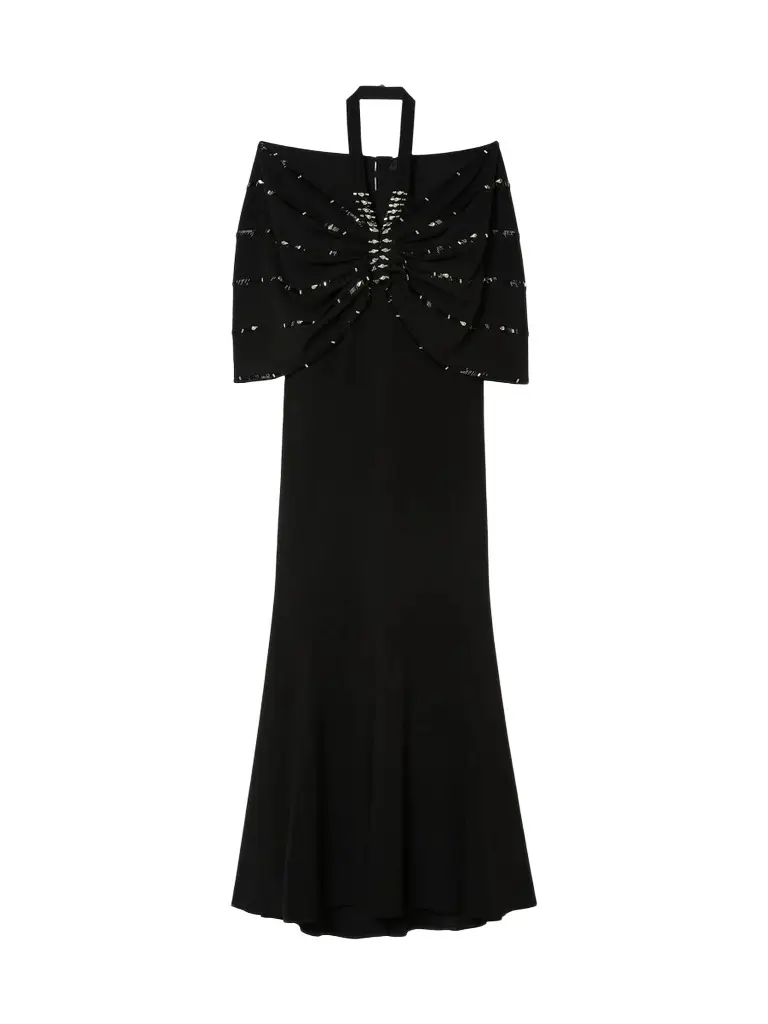 Marina Rinaldi Women's Embroidered Cady Dress and Cape