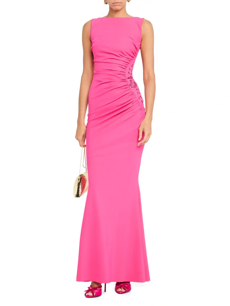 Chiara Boni La Petite Robe Women's Ogai Sequin-Embroidered Mermaid Gown | Thumbnail 3