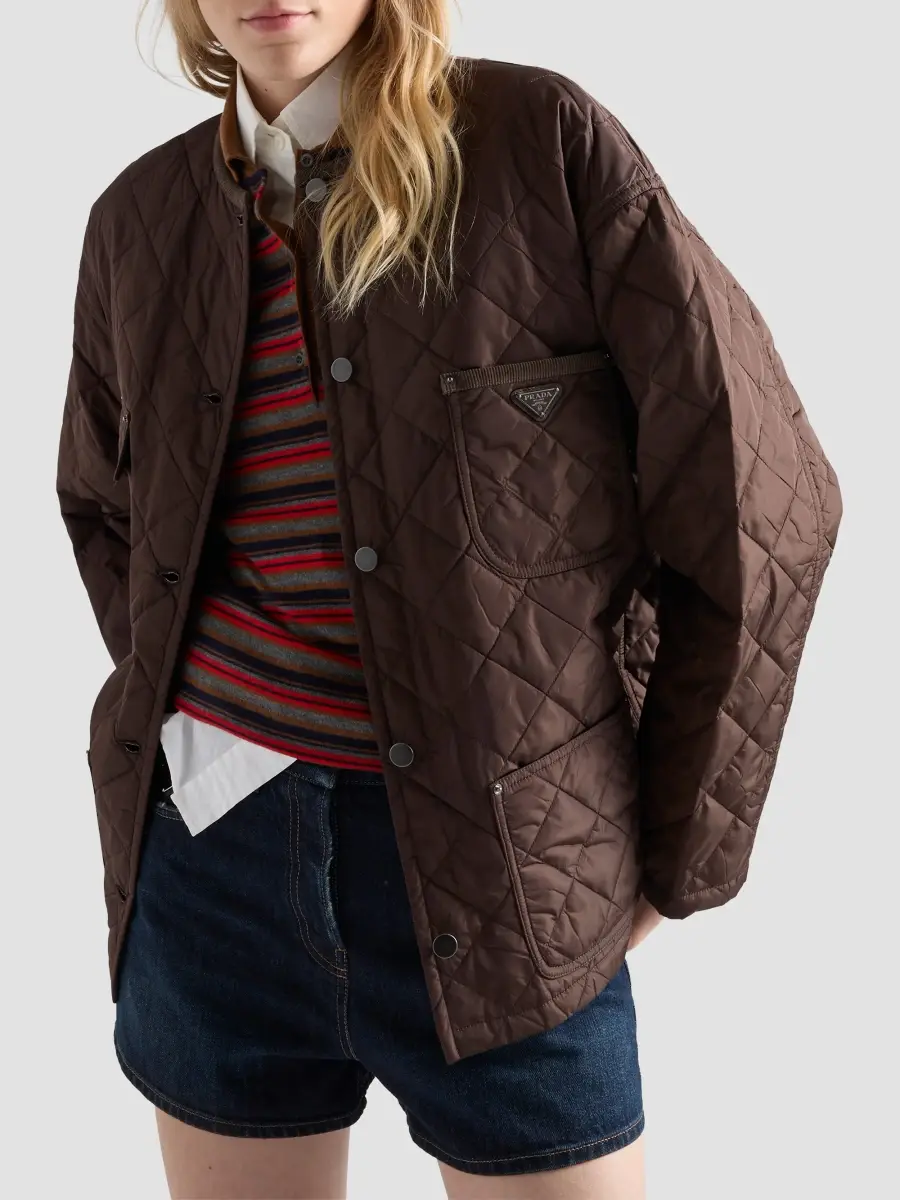 Prada Women's Lightweight, Quilted Nylon Jacket | Thumbnail 4 Prada Women's Lightweight, Quilted Nylon Jacket | Thumbnail 4
