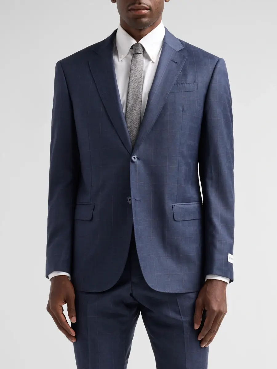 Emporio Armani Men's Contrast Plaid Wool Single-Breasted Suit | Thumbnail 4 Emporio Armani Men's Contrast Plaid Wool Single-Breasted Suit | Thumbnail 4