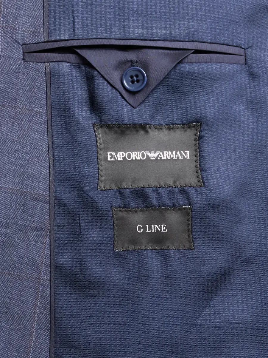 Emporio Armani Men's Contrast Plaid Wool Single-Breasted Suit | Thumbnail 7 Emporio Armani Men's Contrast Plaid Wool Single-Breasted Suit | Thumbnail 7