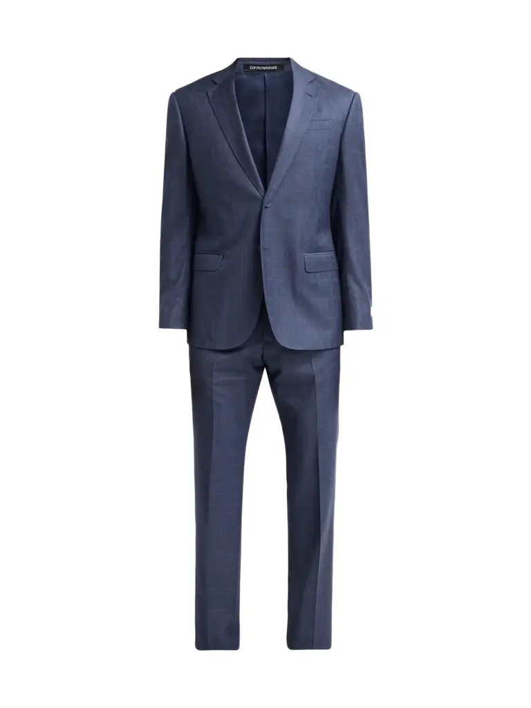 Emporio Armani Men's Contrast Plaid Wool Single-Breasted Suit