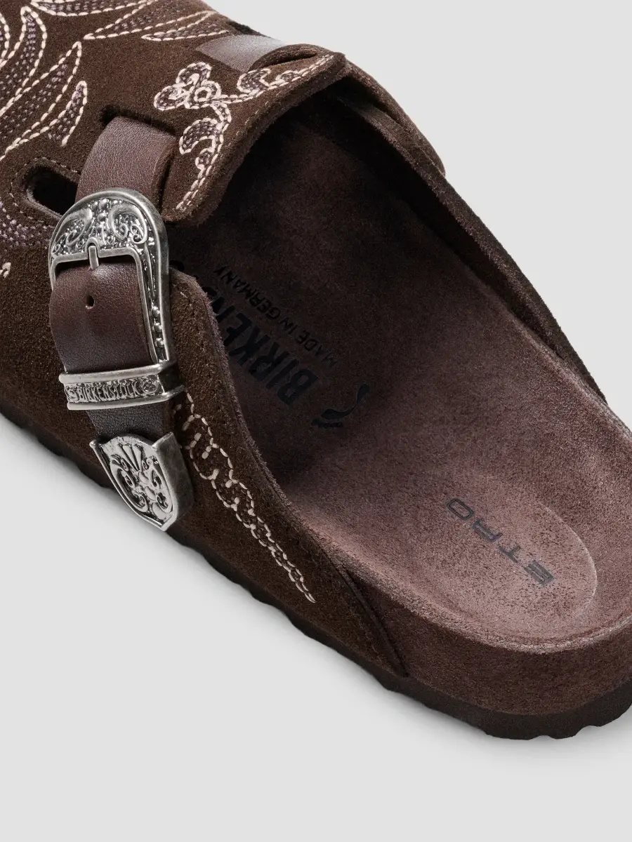 Etro Women's Birkenstock x Botanical Suede Boston Mules | Thumbnail 5 Etro Women's Birkenstock x Botanical Suede Boston Mules | Thumbnail 5
