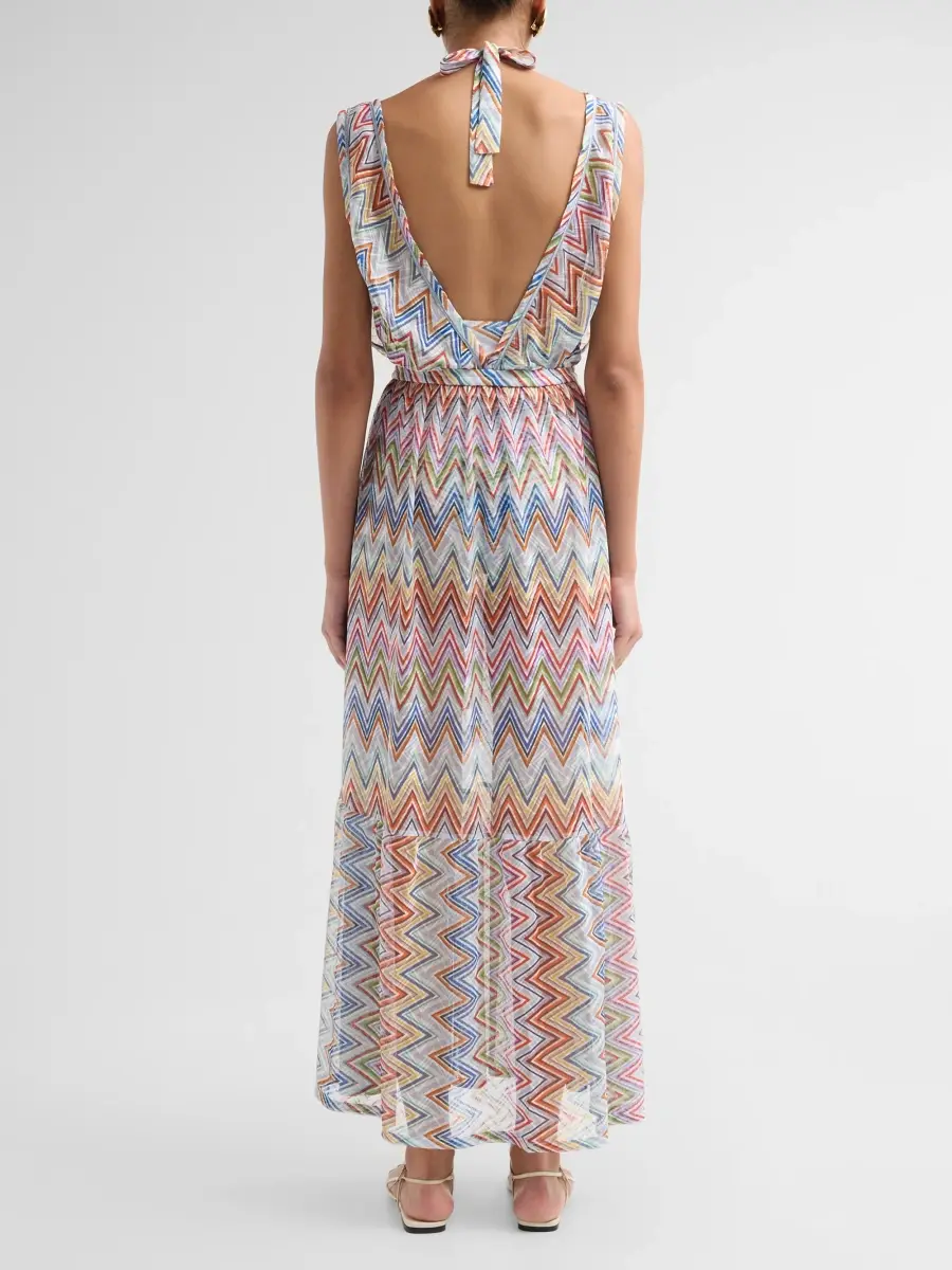 Missoni Women's Zigzag V-Neck Maxi Dress | Thumbnail 3 Missoni Women's Zigzag V-Neck Maxi Dress | Thumbnail 3