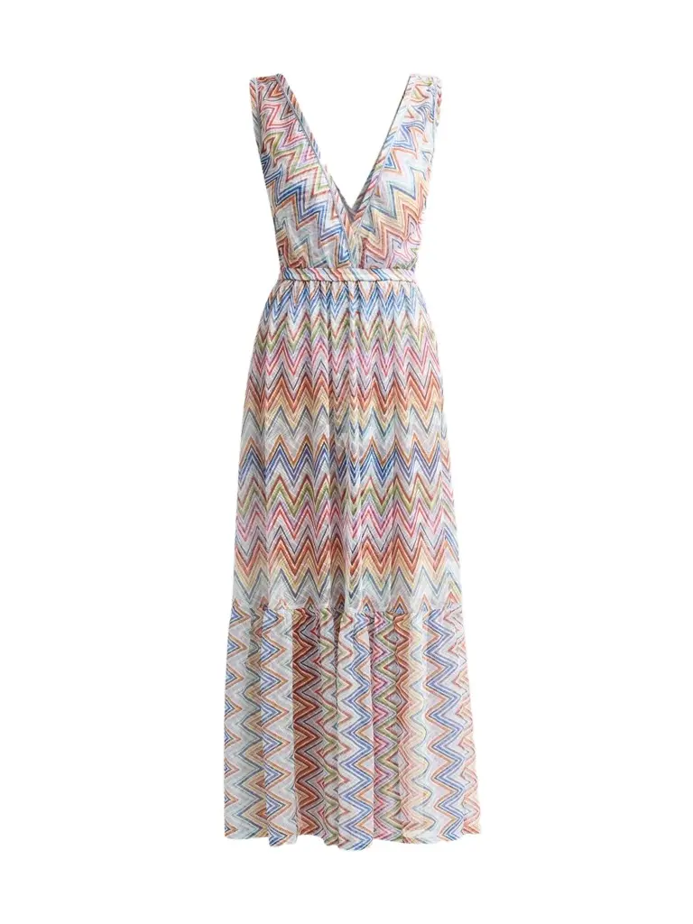 Women's Zigzag V-Neck Maxi Dress Women's Zigzag V-Neck Maxi Dress