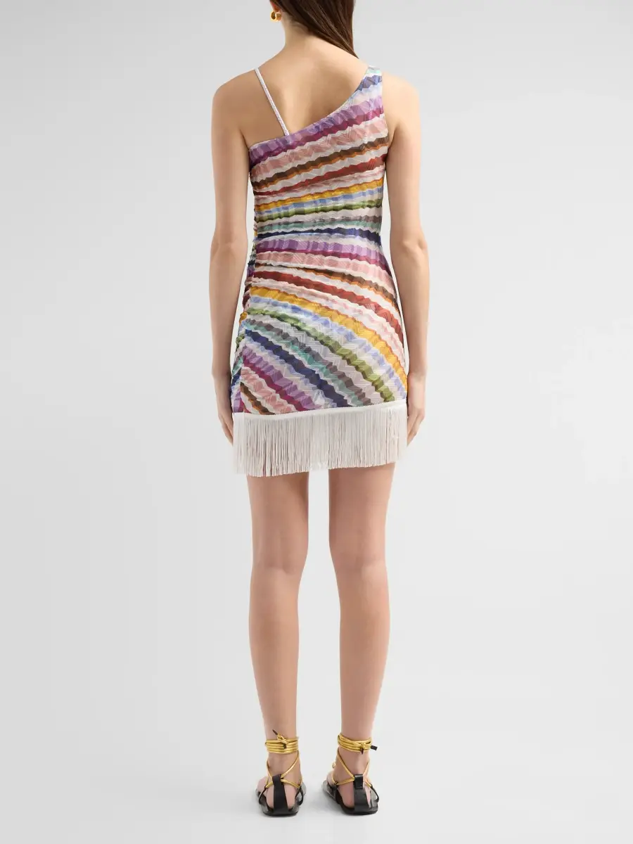 Missoni Women's Tie-Dye Stripe One-Shoulder Mini Dress | Thumbnail 3 Missoni Women's Tie-Dye Stripe One-Shoulder Mini Dress | Thumbnail 3