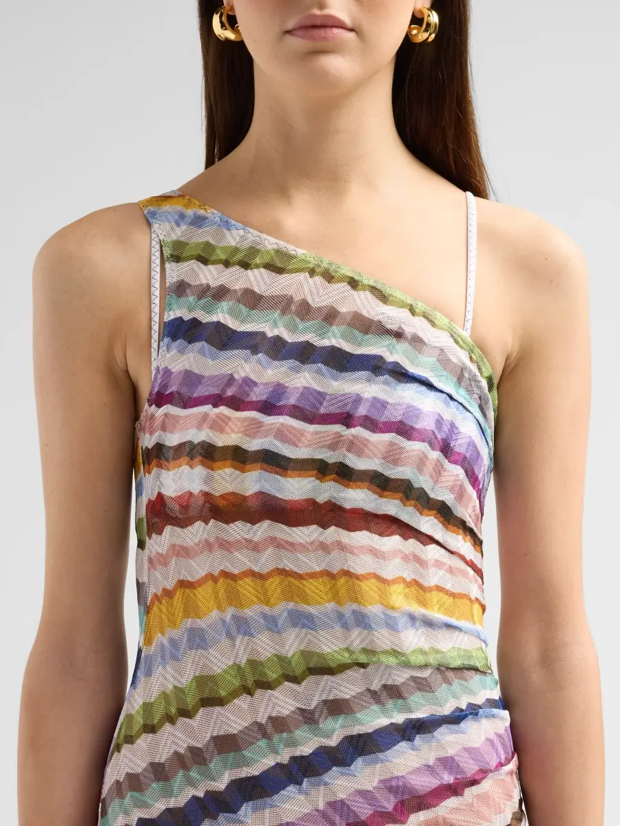 Missoni Women's Tie-Dye Stripe One-Shoulder Mini Dress | Thumbnail 5 Missoni Women's Tie-Dye Stripe One-Shoulder Mini Dress | Thumbnail 5