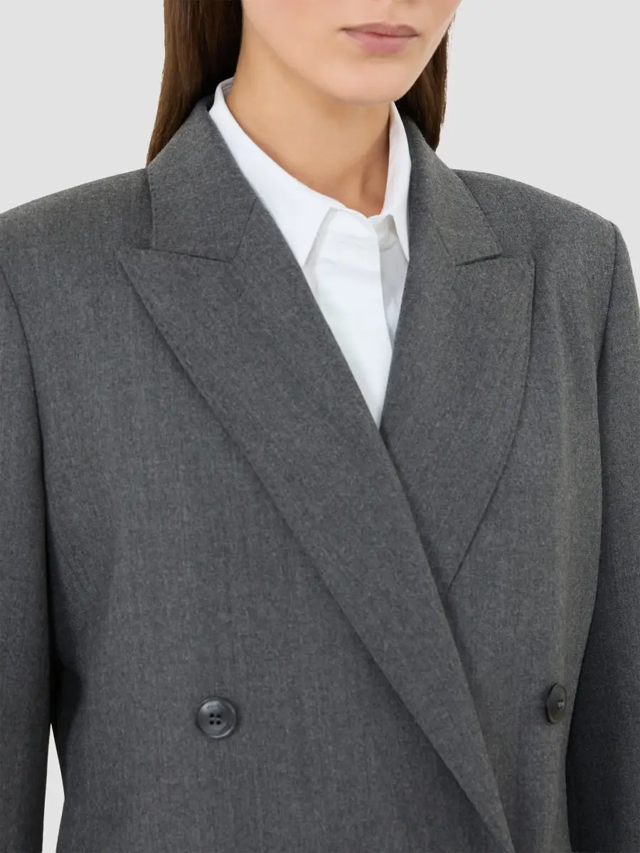 Max Mara Women's Double Breasted Wool Flannel Blazer | Thumbnail 5 Max Mara Women's Double Breasted Wool Flannel Blazer | Thumbnail 5