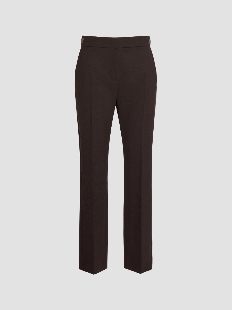 Max Mara Women's Slim Double Woollen Cloth Trousers