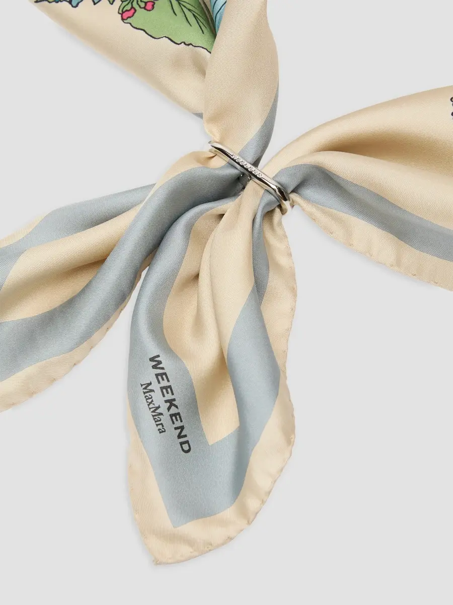 Weekend Max Mara Women's Patterned Silk Twill Foulard | Thumbnail 4 Weekend Max Mara Women's Patterned Silk Twill Foulard | Thumbnail 4