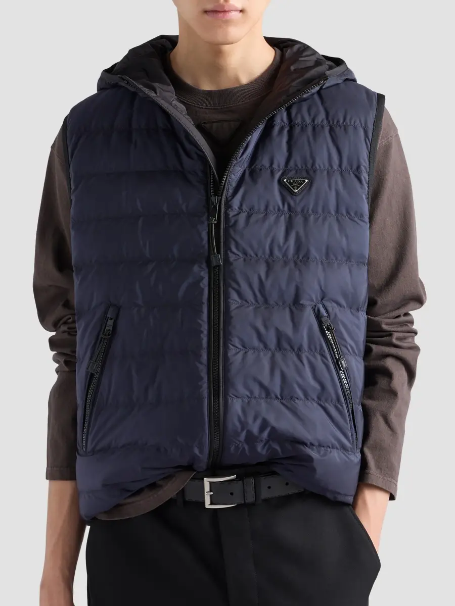 Prada Men's Re-Nylon Down Vest | Thumbnail 3 Prada Men's Re-Nylon Down Vest | Thumbnail 3