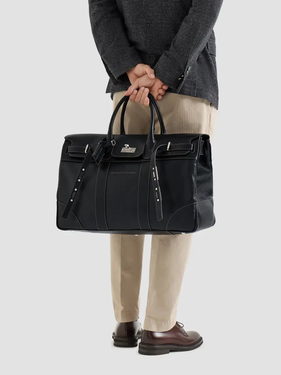 Brunello Cucinelli Men's Grained Calfskin Country Bag | Thumbnail 2 Brunello Cucinelli Men's Grained Calfskin Country Bag | Thumbnail 2