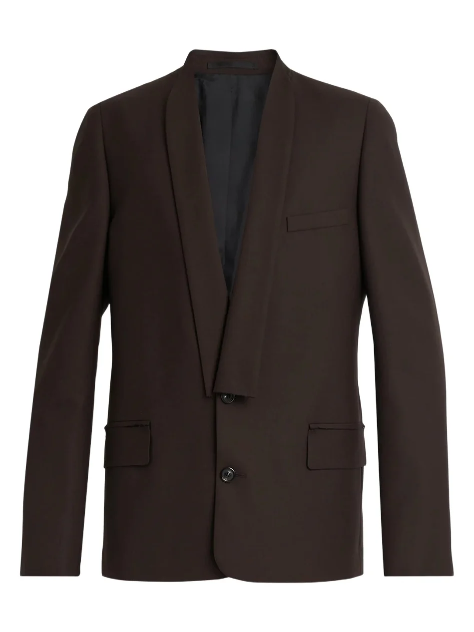 Men's Minimal Collar Wool Blazer