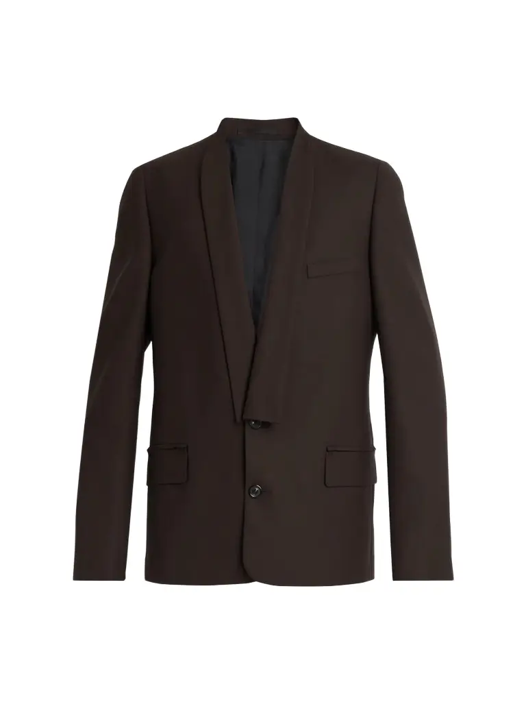 Maison Margiela Men's Minimal Collar Wool Blazer