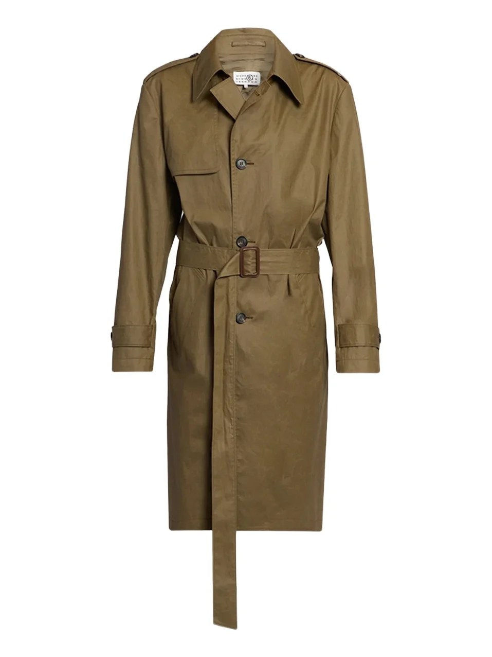 MM6 Maison Martin Margiela Women's Cotton Gabardine Belted Trench Coat