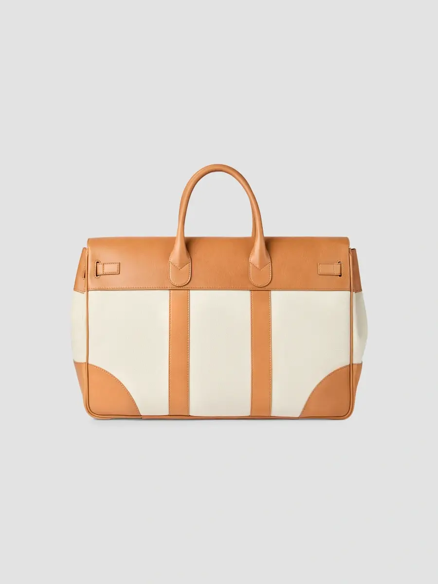 Brunello Cucinelli Men's Grained Calfskin and Cowhide Country Bag | Thumbnail 3 Brunello Cucinelli Men's Grained Calfskin and Cowhide Country Bag | Thumbnail 3