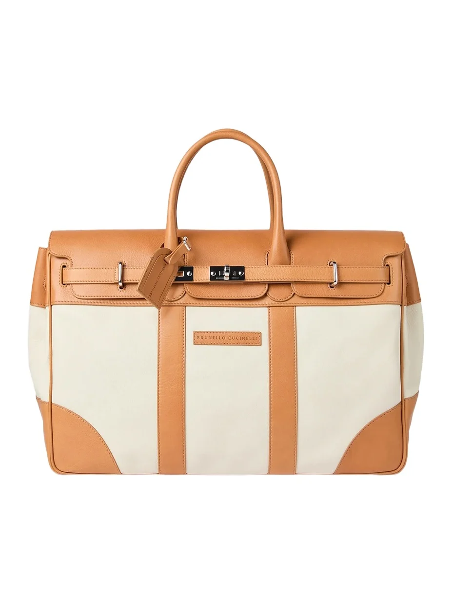 Men's Grained Calfskin and Cowhide Country Bag Men's Grained Calfskin and Cowhide Country Bag
