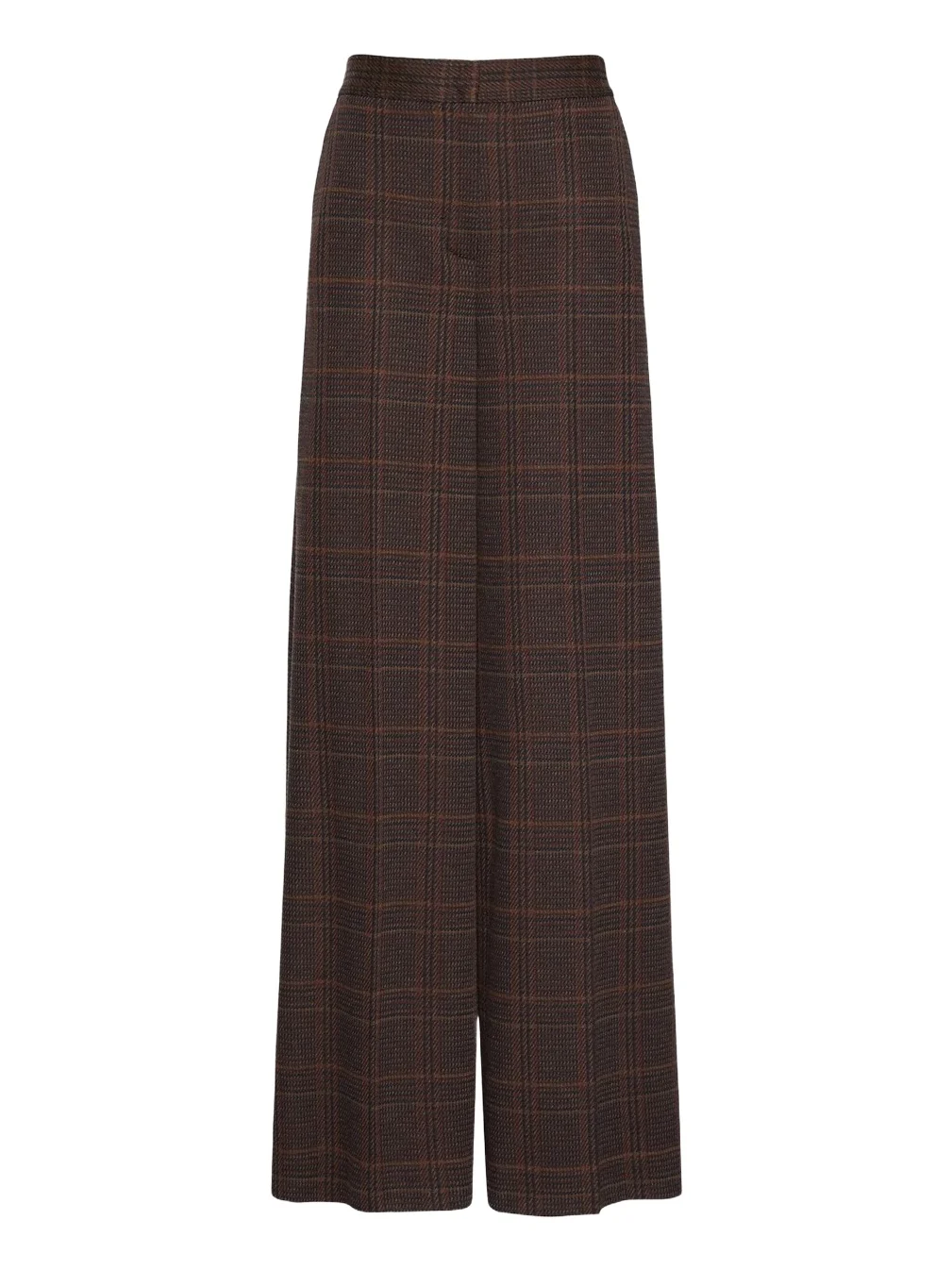 Max Mara Women's Wide Glen Plaid Jersey Trousers