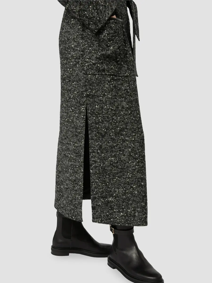 Max Mara Women's Wool Tweed Robe Coat | Thumbnail 7 Max Mara Women's Wool Tweed Robe Coat | Thumbnail 7