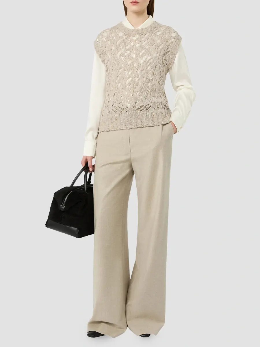 Max Mara Women's Wool Flannel Joggers | Thumbnail 2